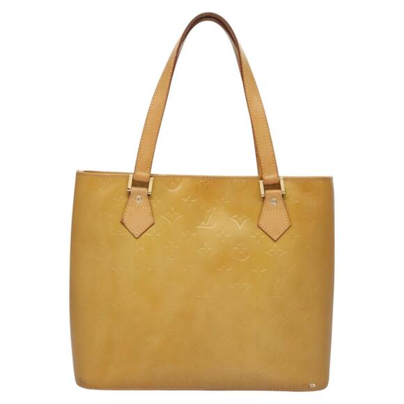 LOUIS VUITTON Monogram Vernis Houston Hand Bag Beige M91004 - Picture 3 of 13